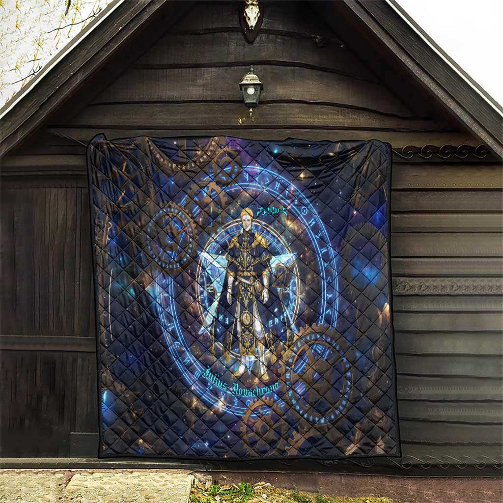 Julius Novachrono Black Clover Quilt Cosmic Time Magic Style with Celestial Clockwork Motif