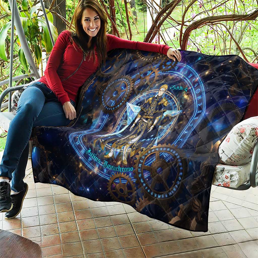 Julius Novachrono Black Clover Quilt Cosmic Time Magic Style with Celestial Clockwork Motif