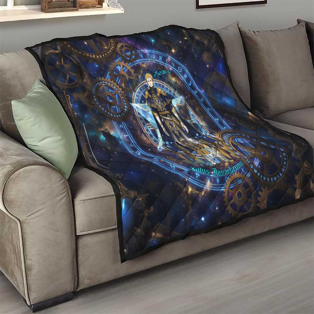 Julius Novachrono Black Clover Quilt Cosmic Time Magic Style with Celestial Clockwork Motif