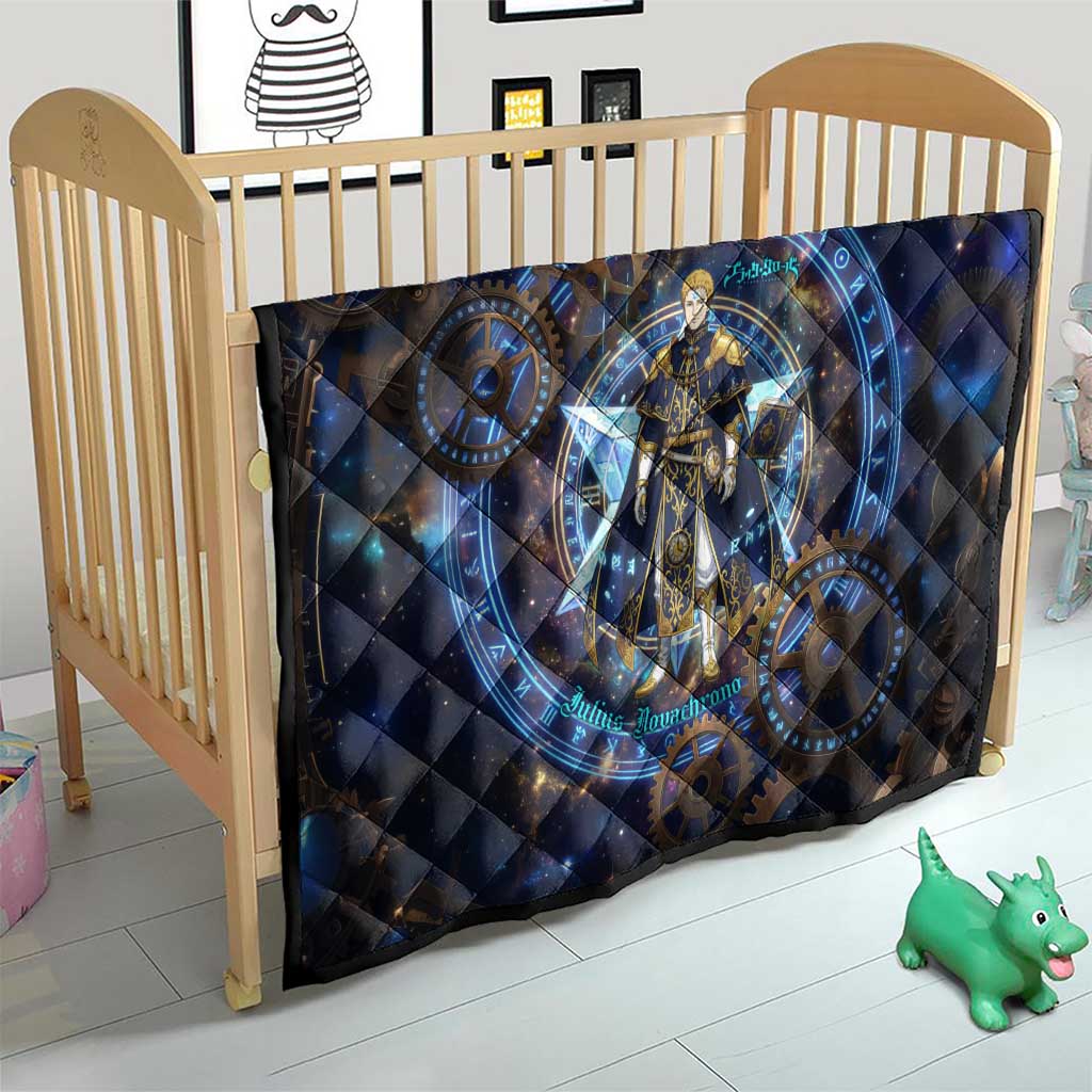 Julius Novachrono Black Clover Quilt Cosmic Time Magic Style with Celestial Clockwork Motif