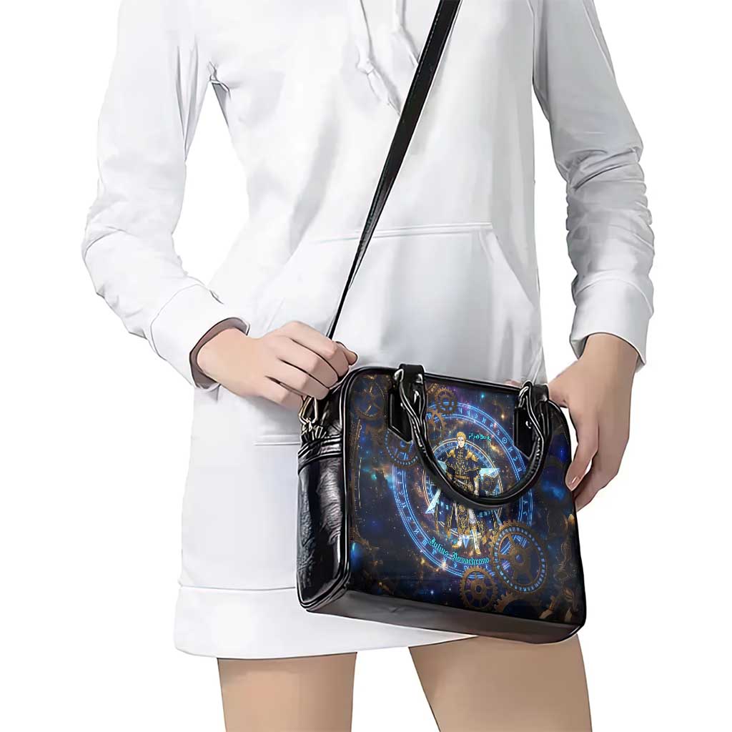 Julius Novachrono Black Clover Shoulder Handbag Cosmic Time Magic Style with Celestial Clockwork Motif