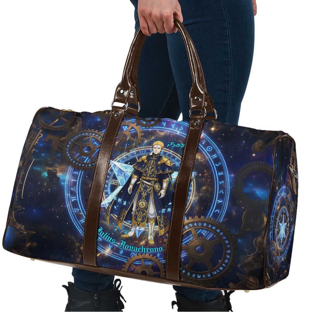 Julius Novachrono Black Clover Travel Bag Cosmic Time Magic Style with Celestial Clockwork Motif