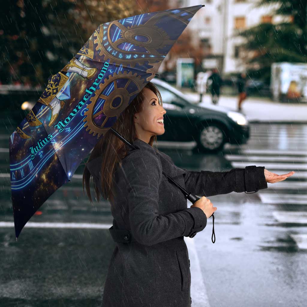Julius Novachrono Black Clover Umbrella Cosmic Time Magic Style with Celestial Clockwork Motif