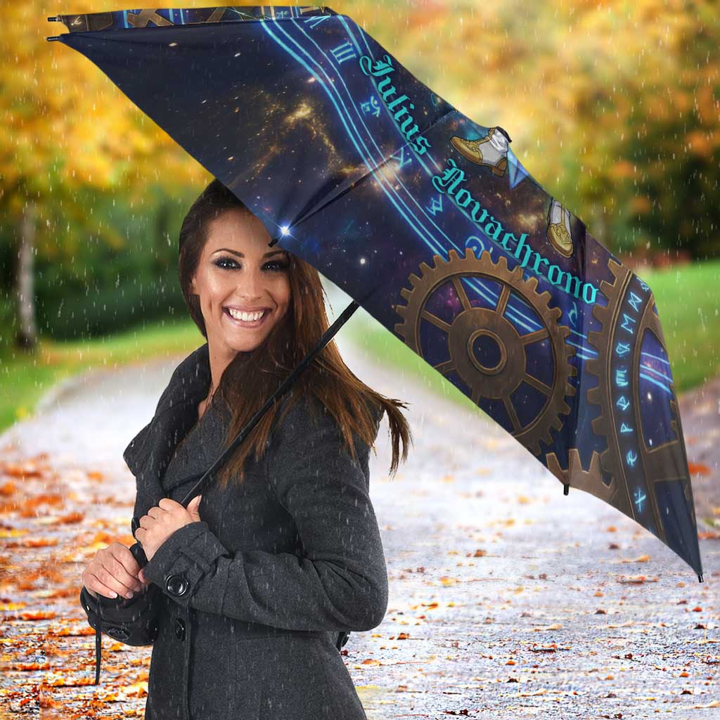 Julius Novachrono Black Clover Umbrella Cosmic Time Magic Style with Celestial Clockwork Motif