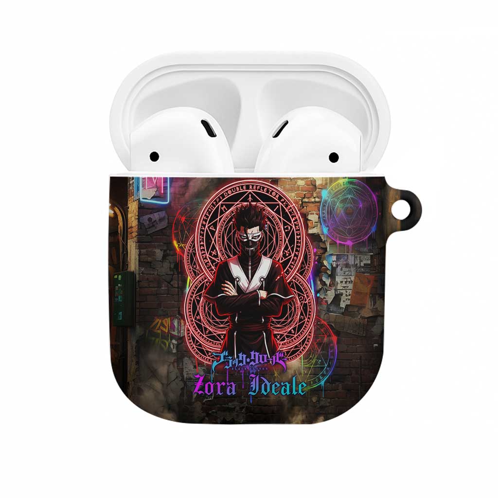 Zara Ideale Black Clover AirPods Case Graffiti Magic Circle Style with Urban Grunge Aesthetic