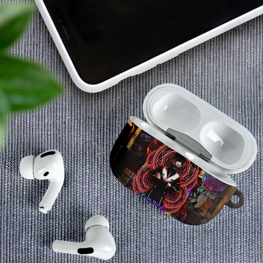 Zara Ideale Black Clover AirPods Case Graffiti Magic Circle Style with Urban Grunge Aesthetic