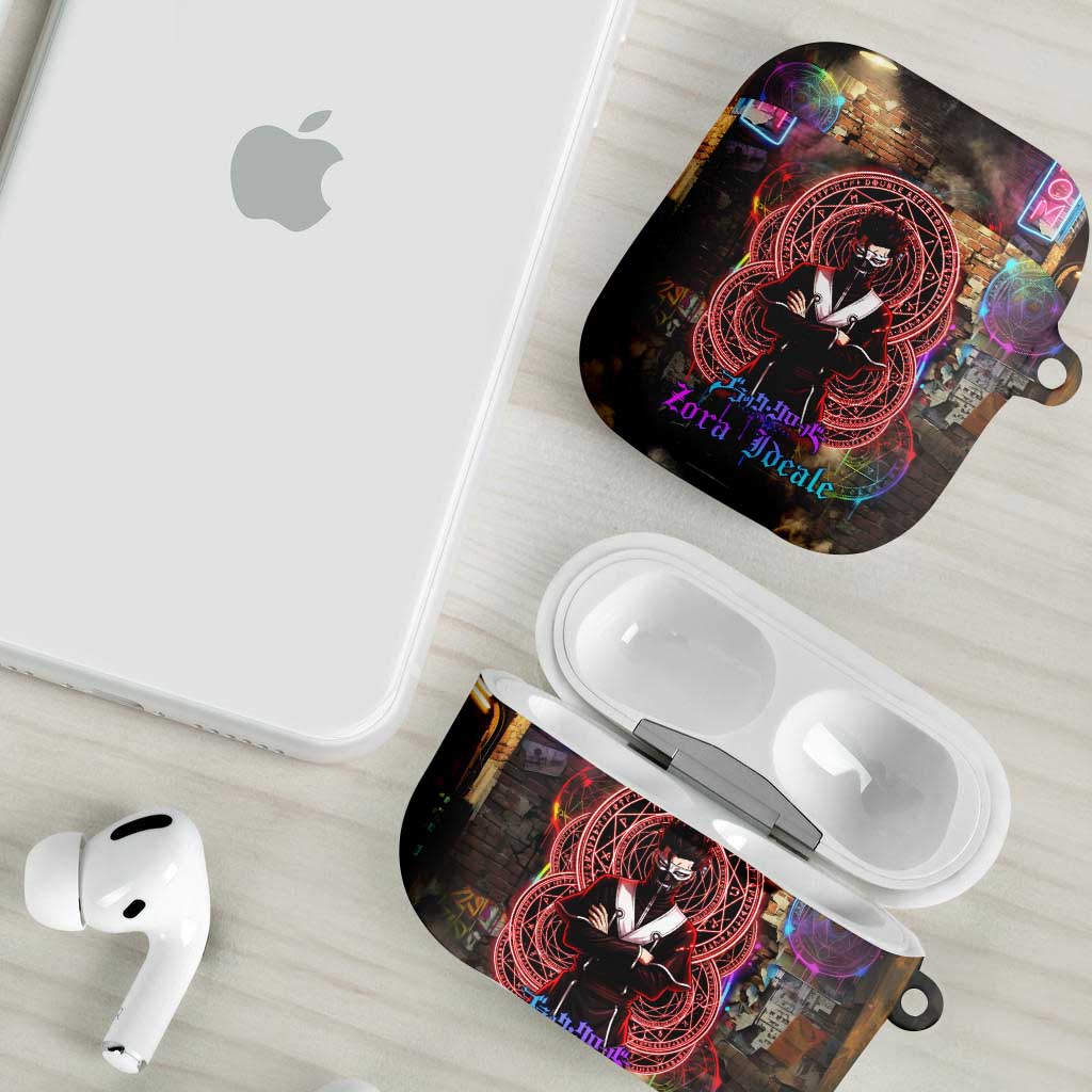 Zara Ideale Black Clover AirPods Case Graffiti Magic Circle Style with Urban Grunge Aesthetic