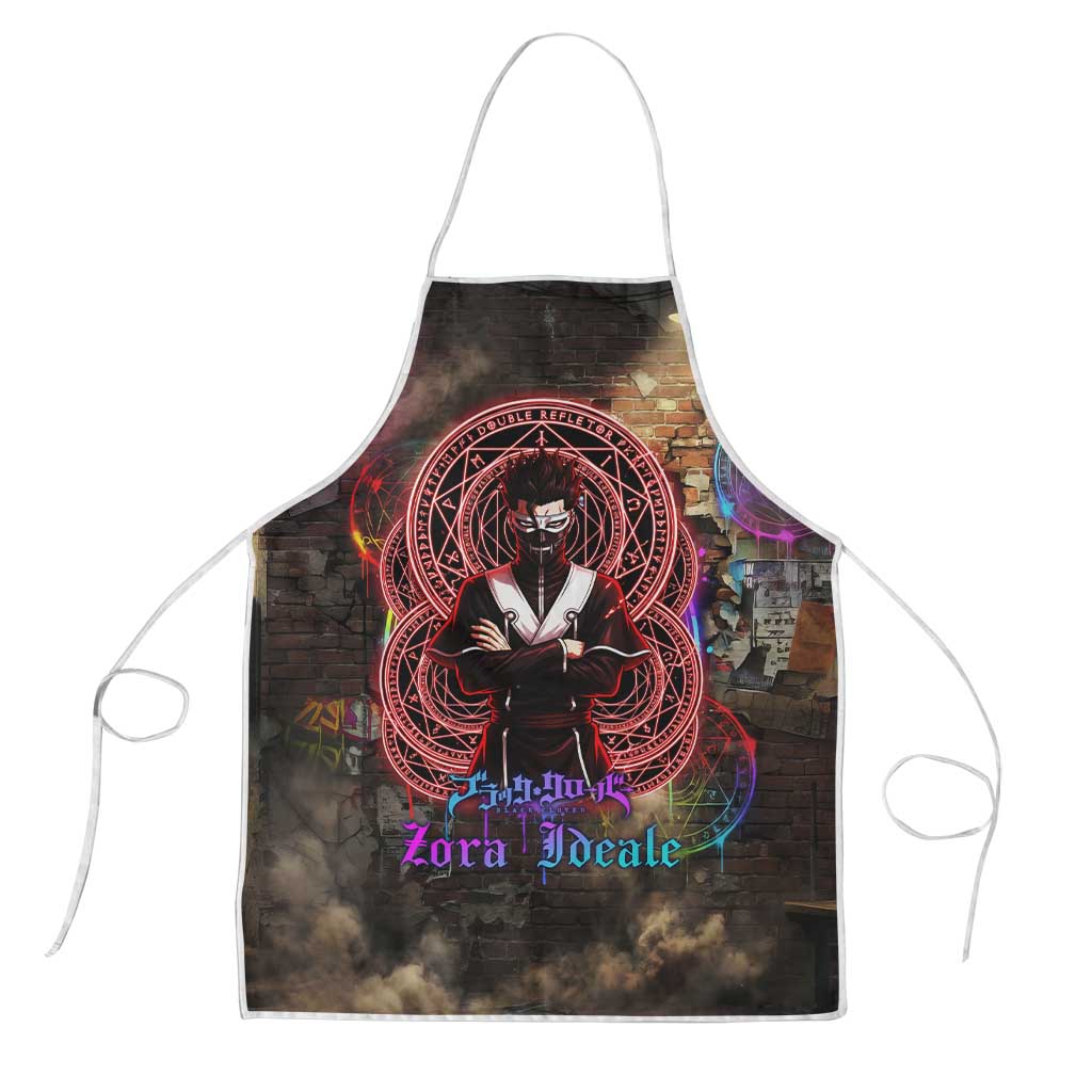 Zara Ideale Black Clover Apron Graffiti Magic Circle Style with Urban Grunge Aesthetic