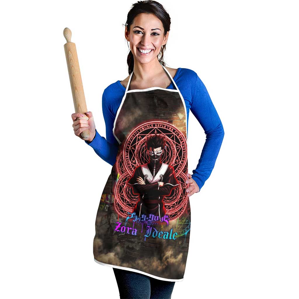 Zara Ideale Black Clover Apron Graffiti Magic Circle Style with Urban Grunge Aesthetic
