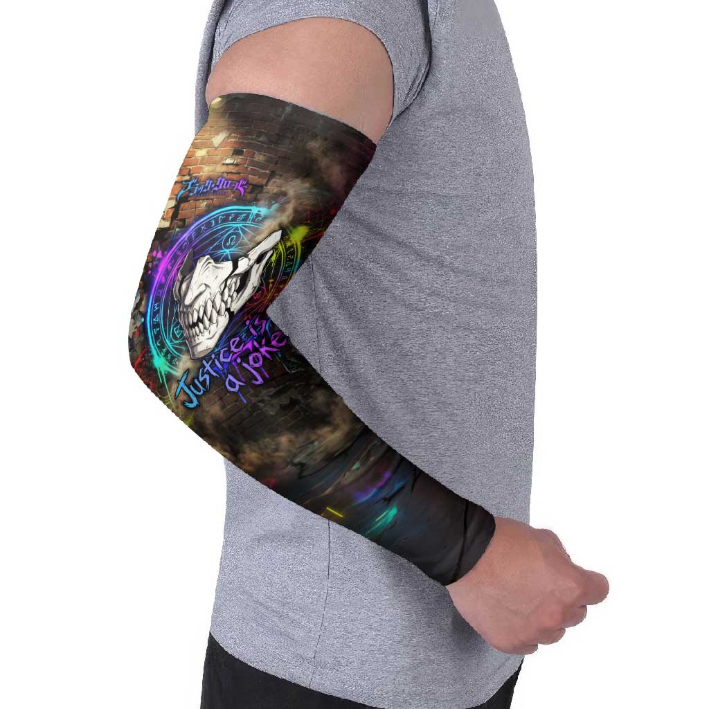 Zara Ideale Black Clover Arm Sleeves Graffiti Magic Circle Style with Urban Grunge Aesthetic