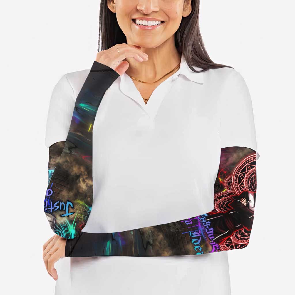 Zara Ideale Black Clover Arm Sleeves Graffiti Magic Circle Style with Urban Grunge Aesthetic