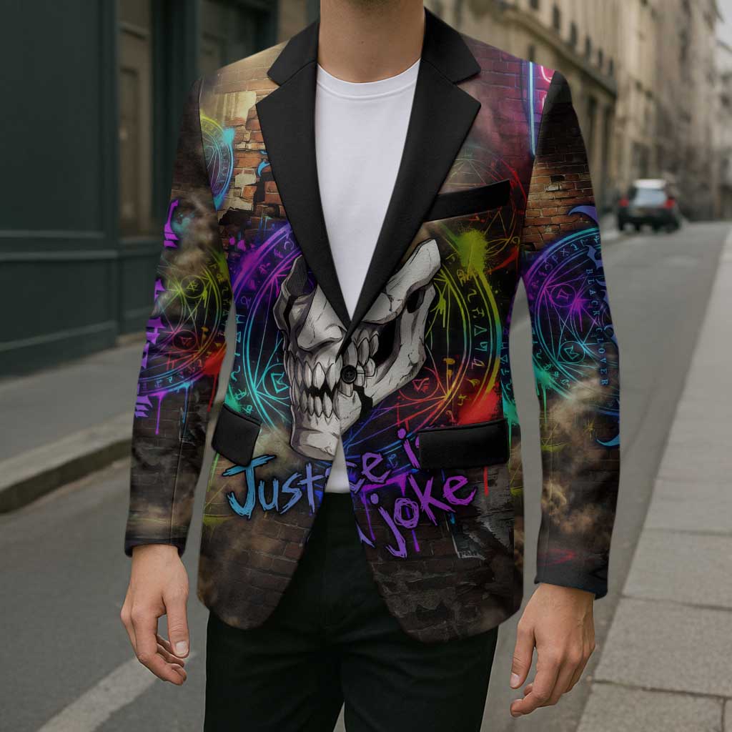 Zara Ideale Black Clover Blazer Graffiti Magic Circle Style with Urban Grunge Aesthetic