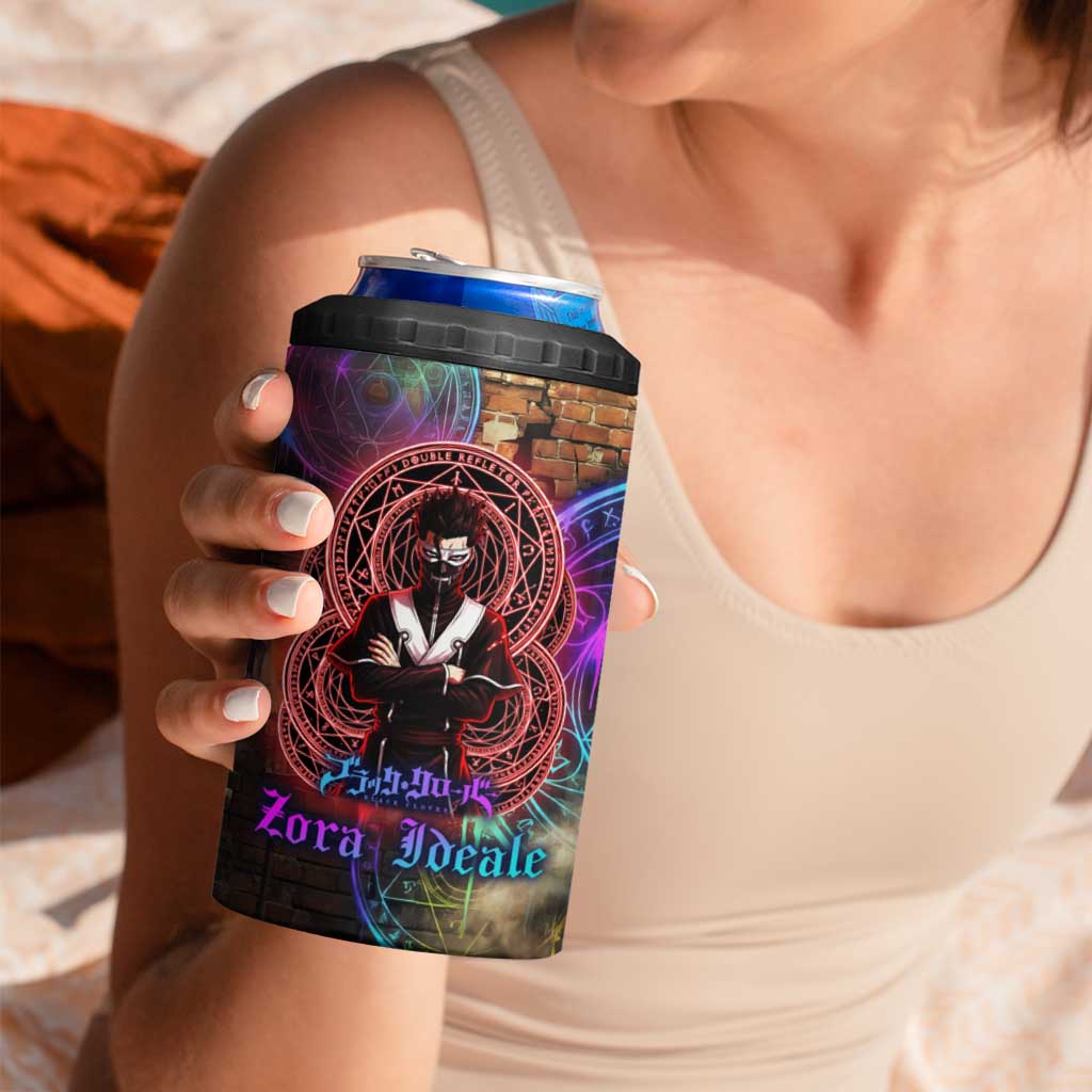 Zara Ideale Black Clover 4 in 1 Can Cooler Tumbler Graffiti Magic Circle Style with Urban Grunge Aesthetic