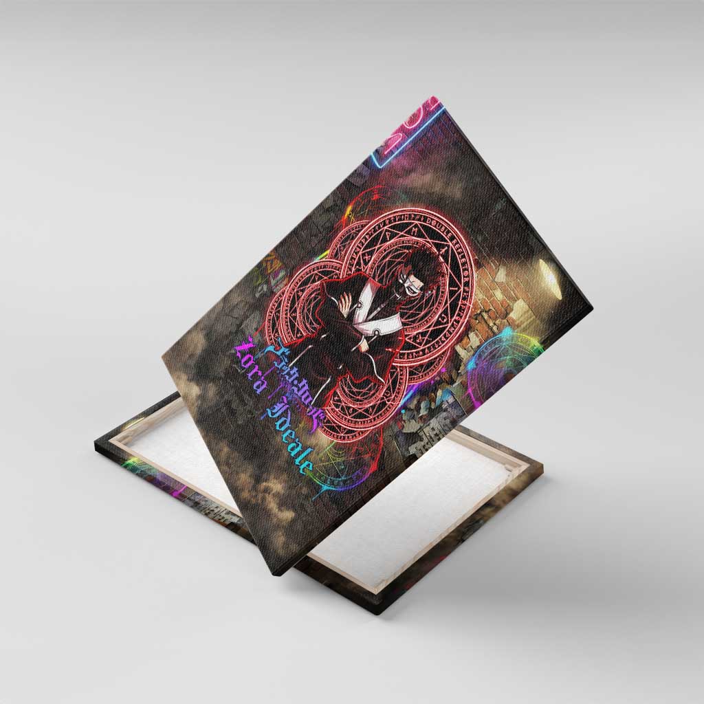 Zara Ideale Black Clover Canvas Wall Art Graffiti Magic Circle Style with Urban Grunge Aesthetic