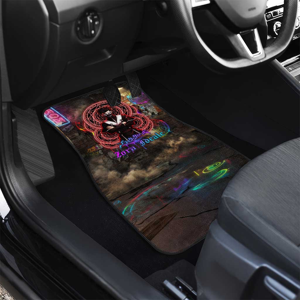 Zara Ideale Black Clover Car Mats Graffiti Magic Circle Style with Urban Grunge Aesthetic