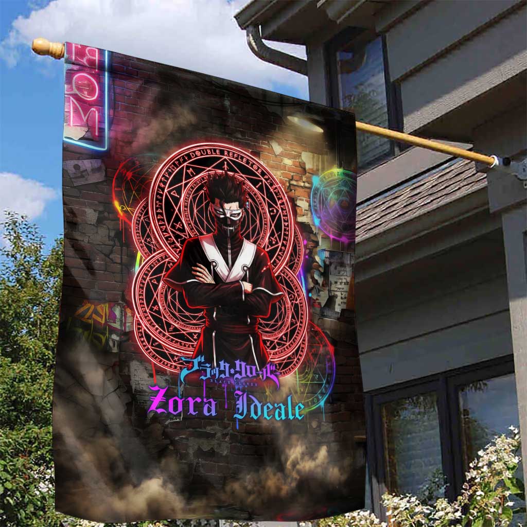Zara Ideale Black Clover Garden Flag Graffiti Magic Circle Style with Urban Grunge Aesthetic