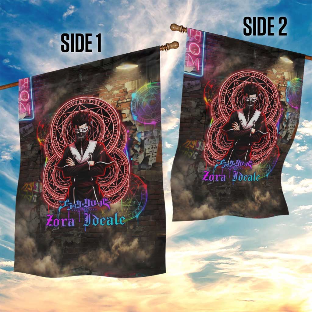 Zara Ideale Black Clover Garden Flag Graffiti Magic Circle Style with Urban Grunge Aesthetic