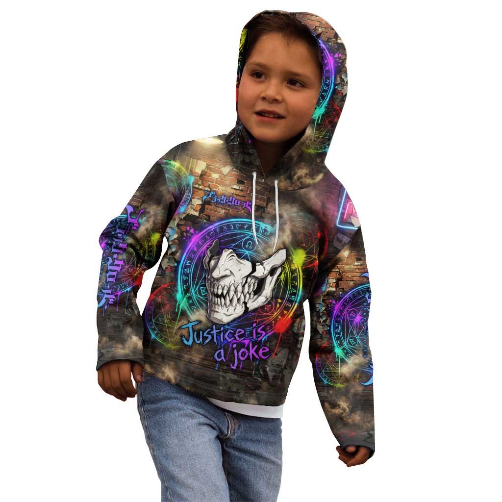Zara Ideale Black Clover Kid Hoodie Graffiti Magic Circle Style with Urban Grunge Aesthetic