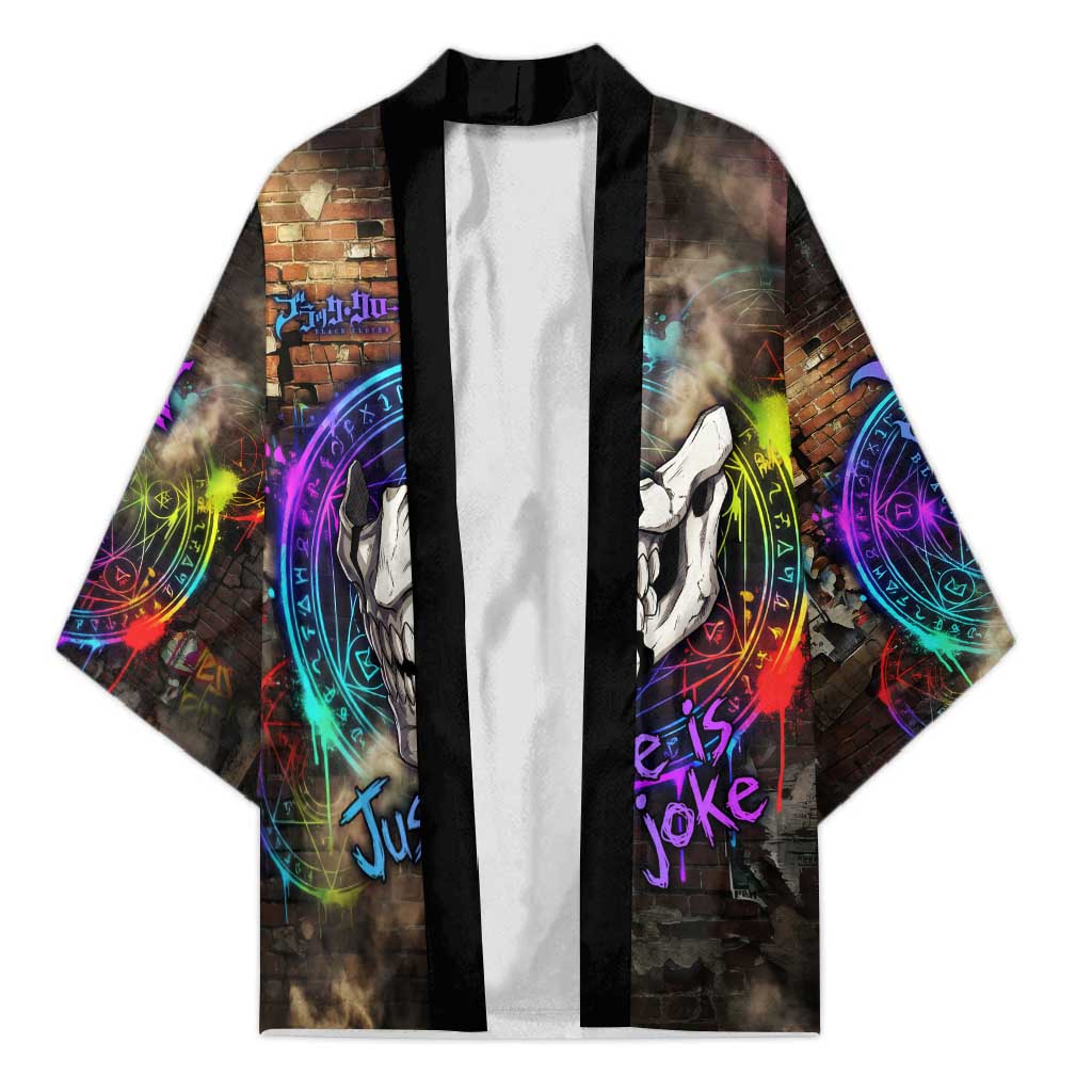 Zara Ideale Black Clover Kimono Graffiti Magic Circle Style with Urban Grunge Aesthetic