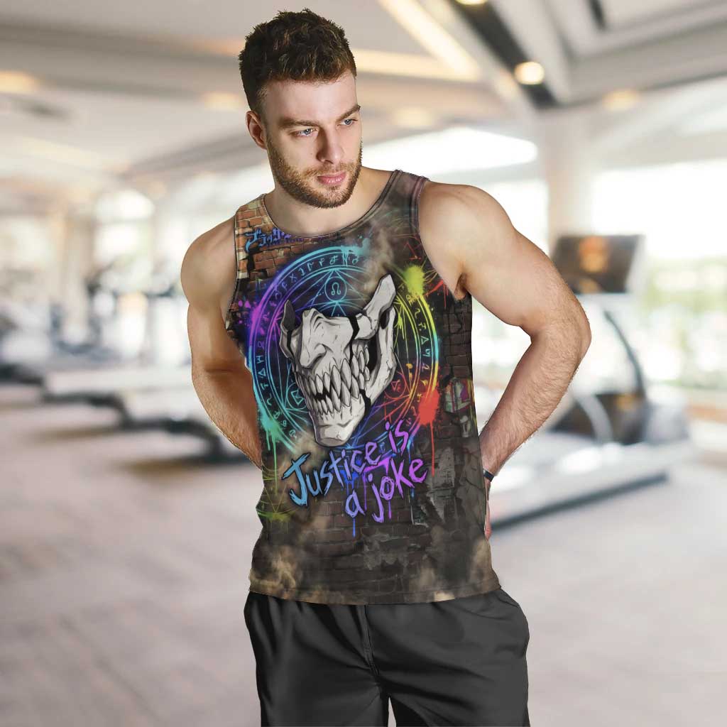 Zara Ideale Black Clover Men Tank Top Graffiti Magic Circle Style with Urban Grunge Aesthetic