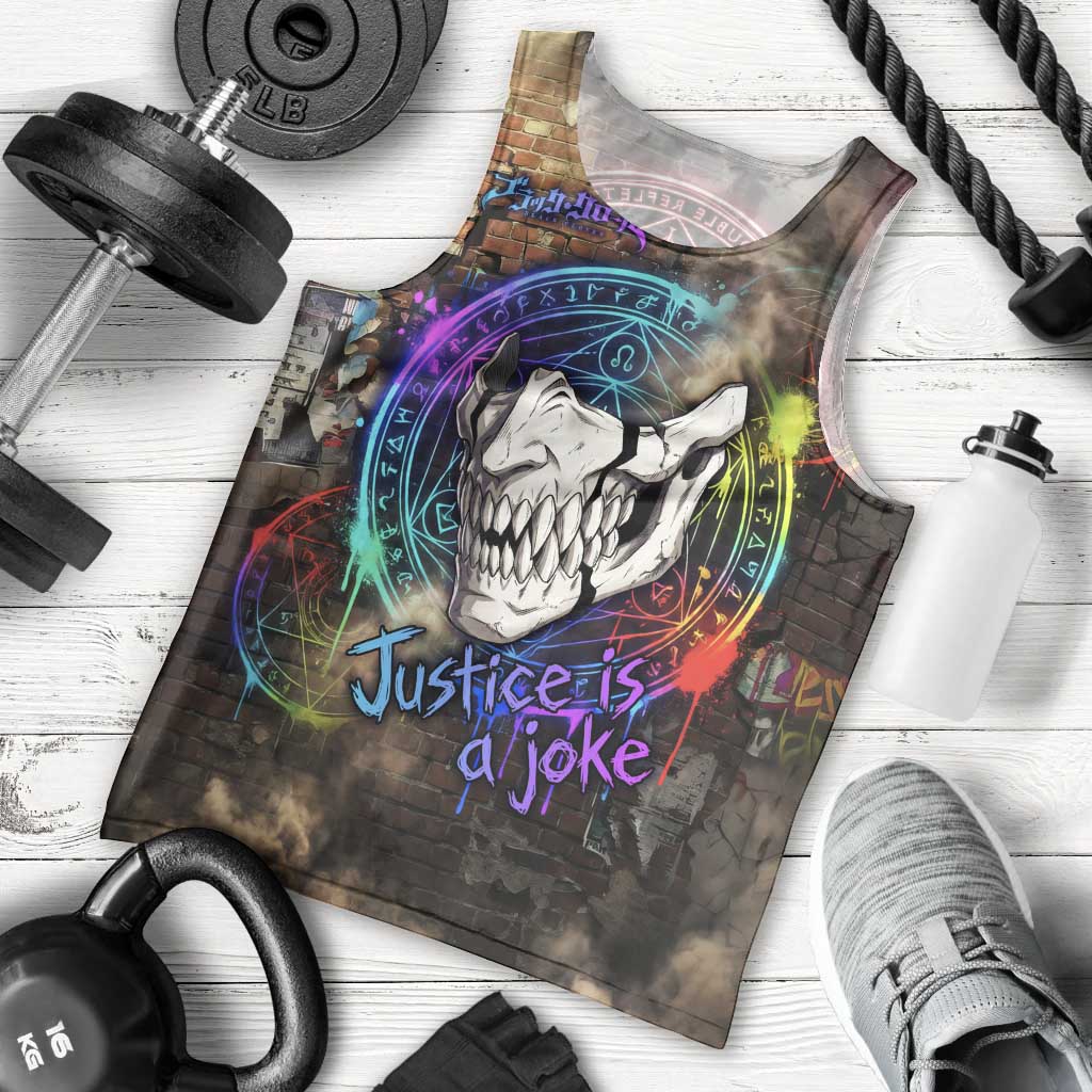Zara Ideale Black Clover Men Tank Top Graffiti Magic Circle Style with Urban Grunge Aesthetic