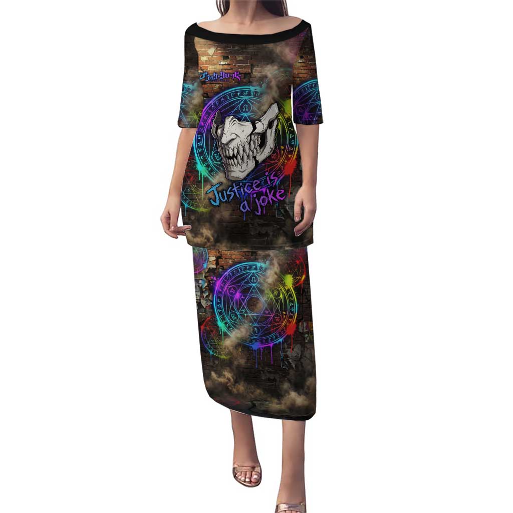 Zara Ideale Black Clover Puletasi Graffiti Magic Circle Style with Urban Grunge Aesthetic