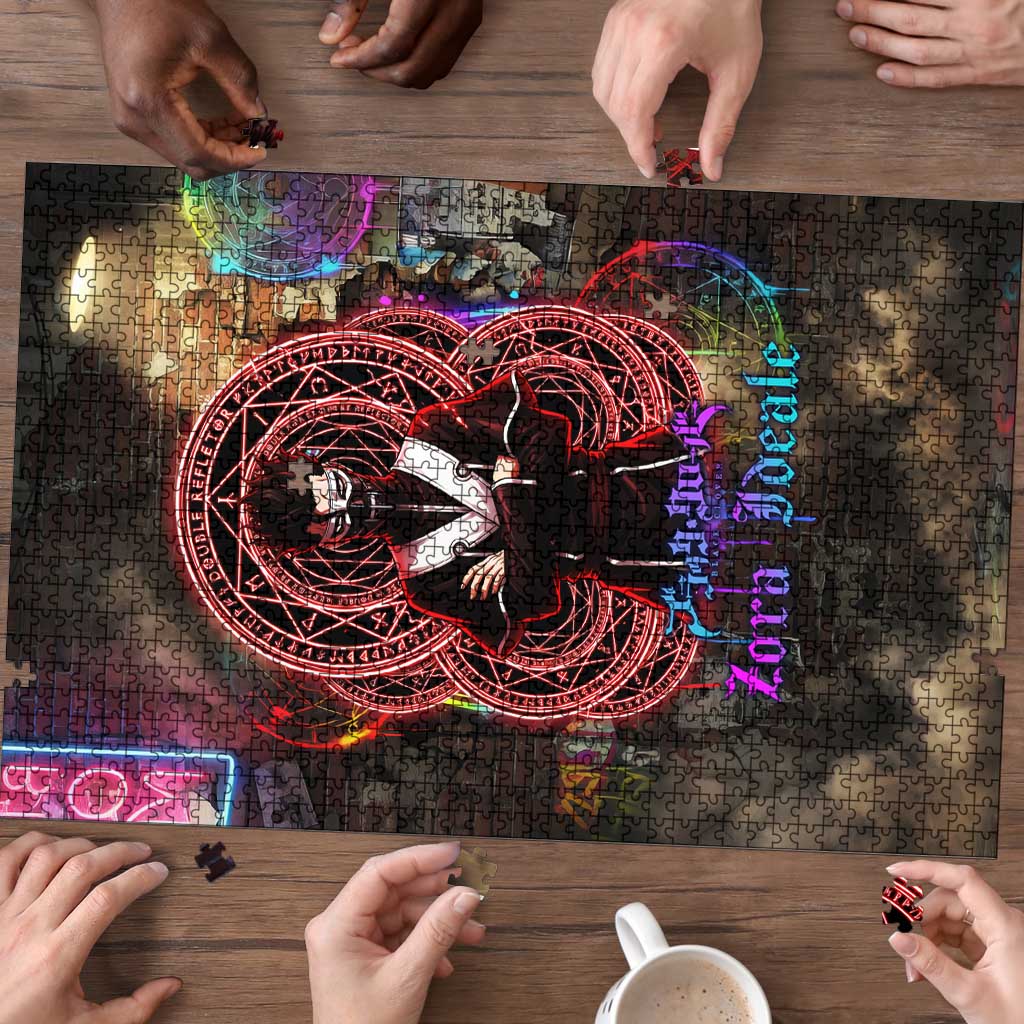 Zara Ideale Black Clover Puzzle Graffiti Magic Circle Style with Urban Grunge Aesthetic