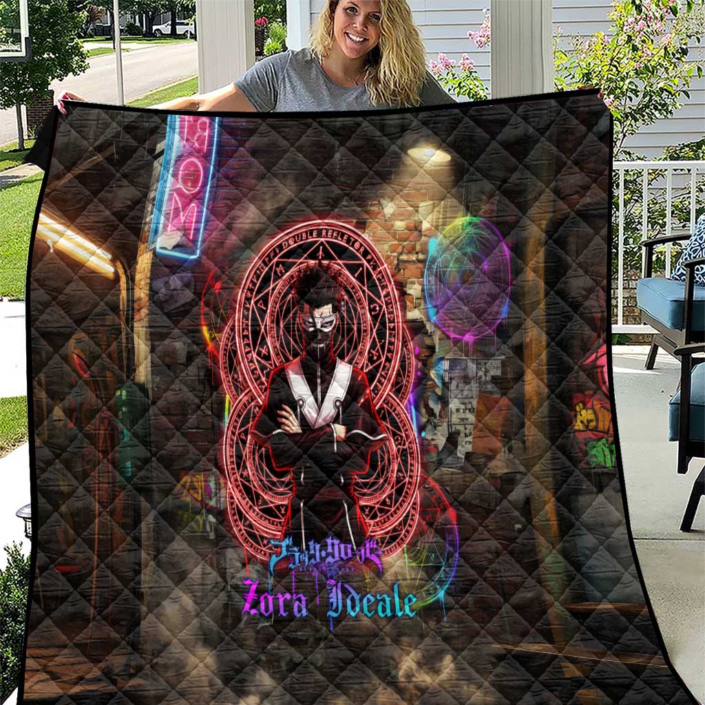 Zara Ideale Black Clover Quilt Graffiti Magic Circle Style with Urban Grunge Aesthetic