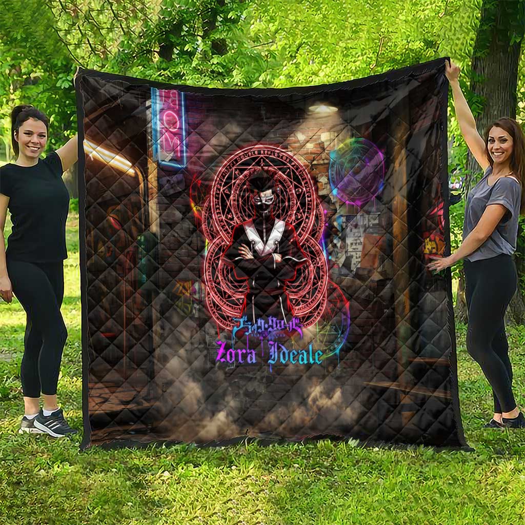 Zara Ideale Black Clover Quilt Graffiti Magic Circle Style with Urban Grunge Aesthetic