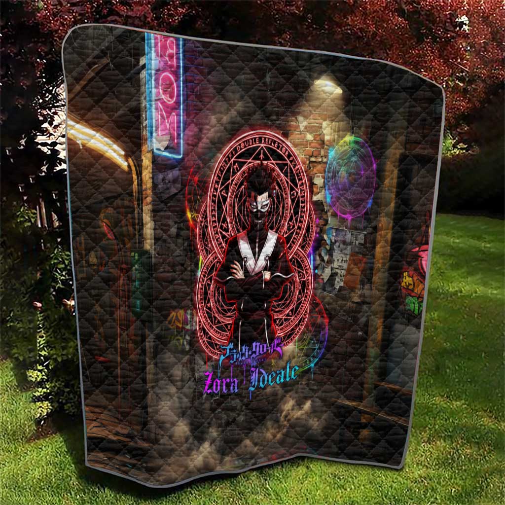 Zara Ideale Black Clover Quilt Graffiti Magic Circle Style with Urban Grunge Aesthetic
