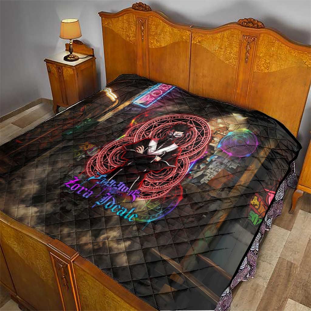 Zara Ideale Black Clover Quilt Graffiti Magic Circle Style with Urban Grunge Aesthetic