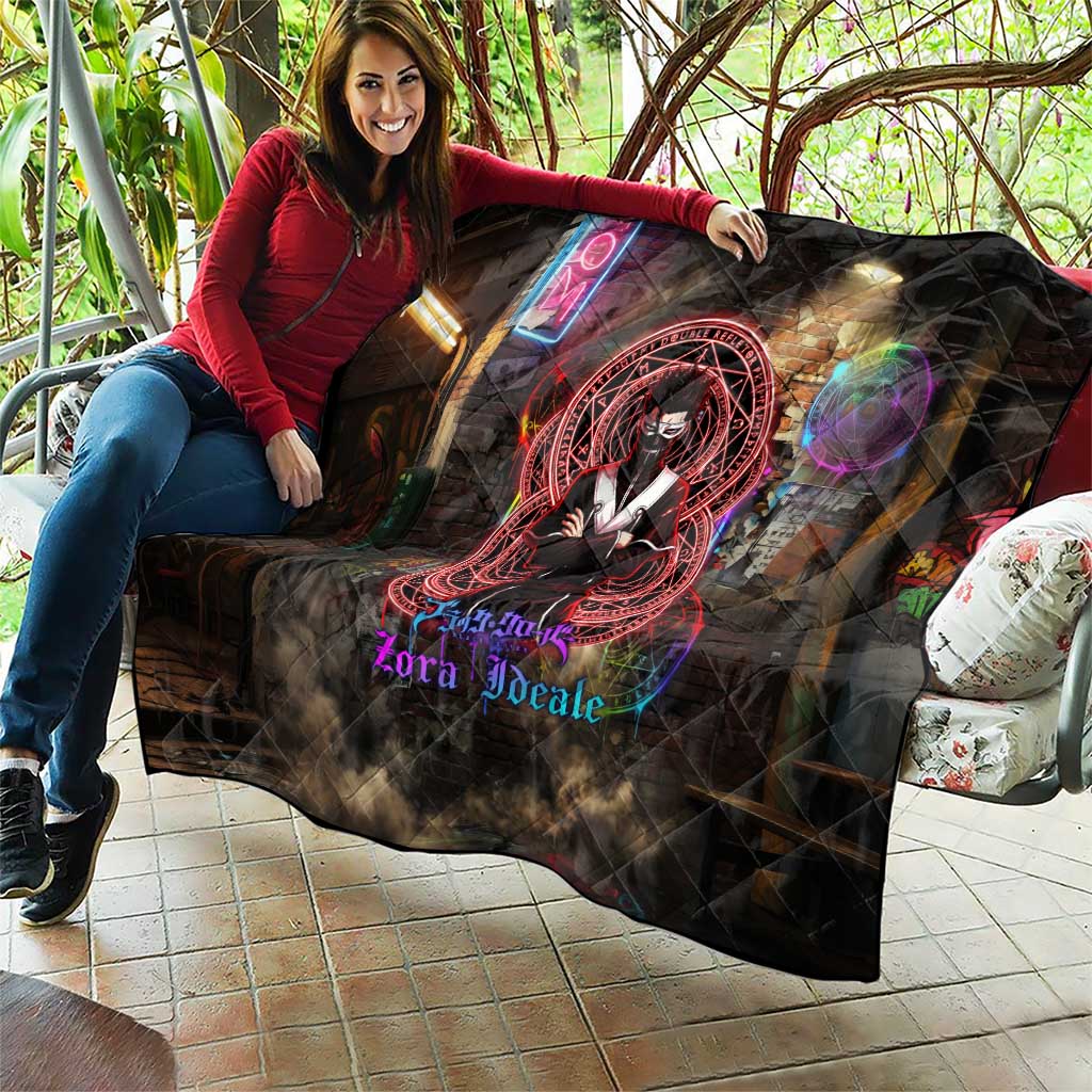 Zara Ideale Black Clover Quilt Graffiti Magic Circle Style with Urban Grunge Aesthetic