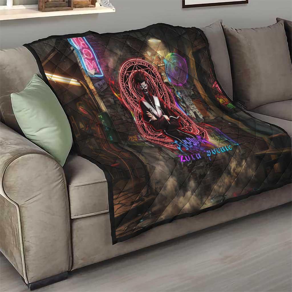Zara Ideale Black Clover Quilt Graffiti Magic Circle Style with Urban Grunge Aesthetic