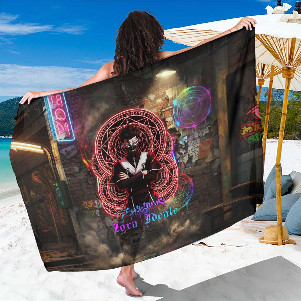 Zara Ideale Black Clover Sarong Graffiti Magic Circle Style with Urban Grunge Aesthetic