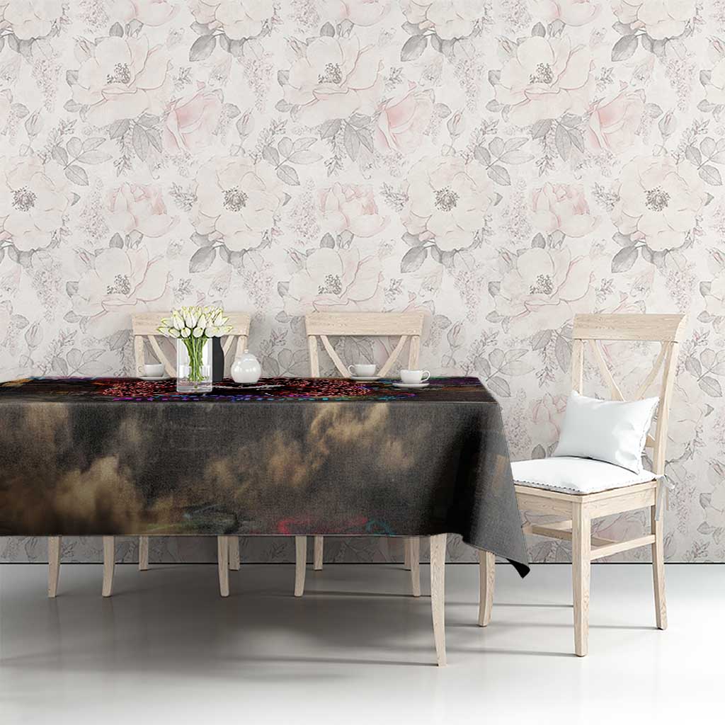 Zara Ideale Black Clover Tablecloth Graffiti Magic Circle Style with Urban Grunge Aesthetic