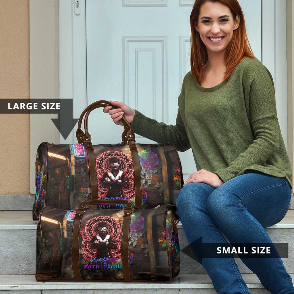 Zara Ideale Black Clover Travel Bag Graffiti Magic Circle Style with Urban Grunge Aesthetic