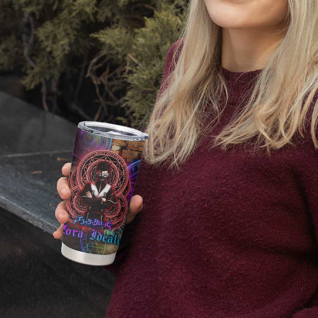 Zara Ideale Black Clover Tumbler Cup Graffiti Magic Circle Style with Urban Grunge Aesthetic