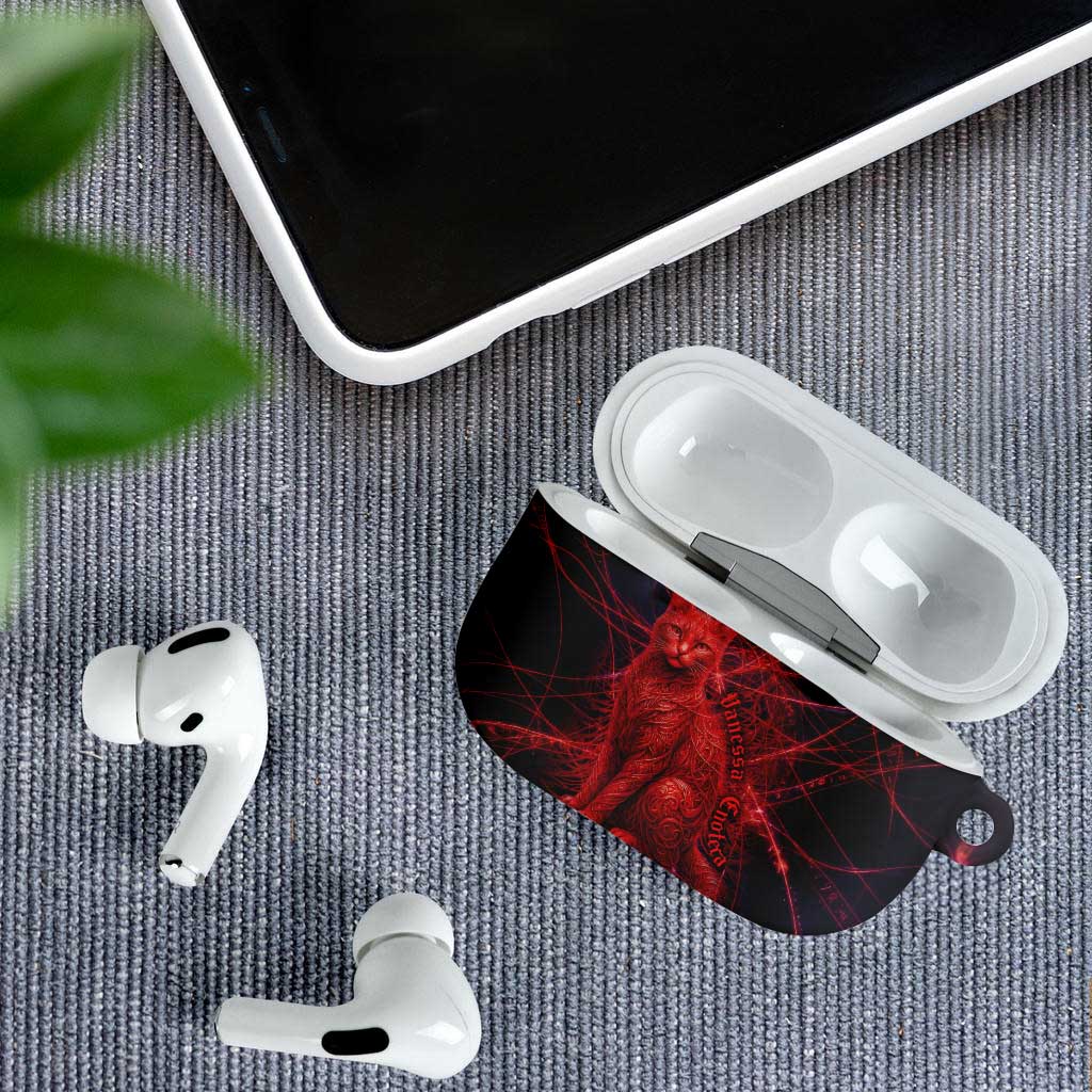 Vanessa Enoteca Black Clover AirPods Case Arcane Thread Magic Style with Mystic Red Cat Motif