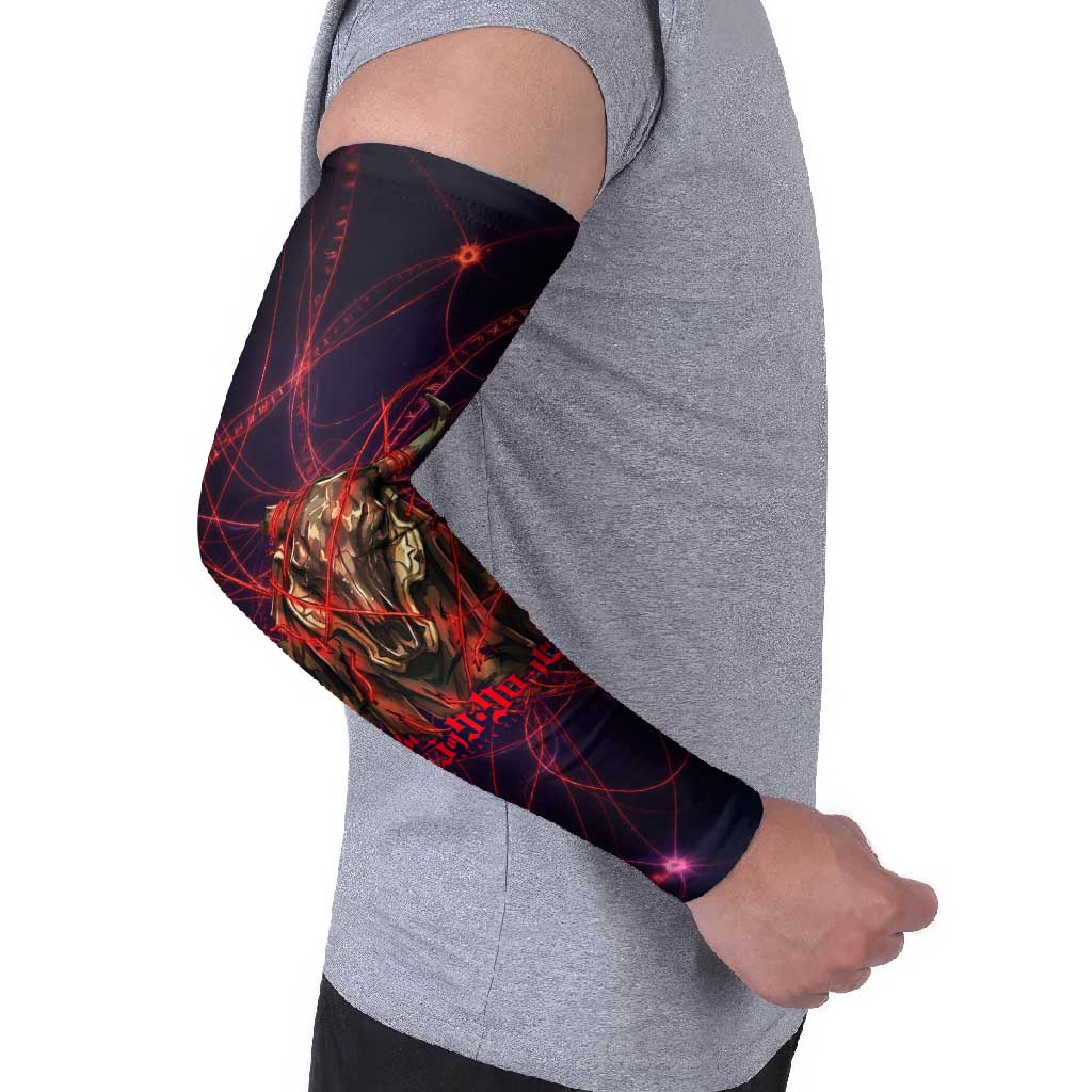 Vanessa Enoteca Black Clover Arm Sleeves Arcane Thread Magic Style with Mystic Red Cat Motif