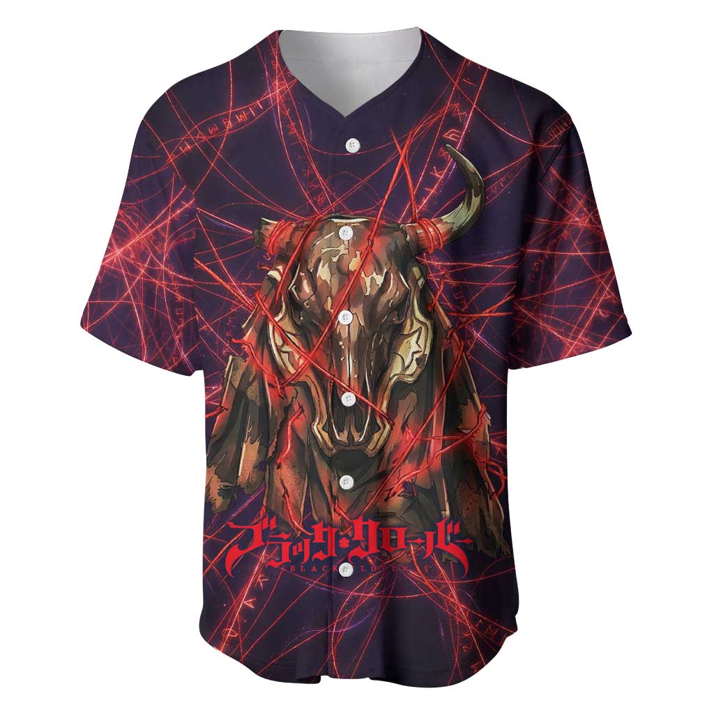 Vanessa Enoteca Black Clover Baseball Jersey Arcane Thread Magic Style with Mystic Red Cat Motif