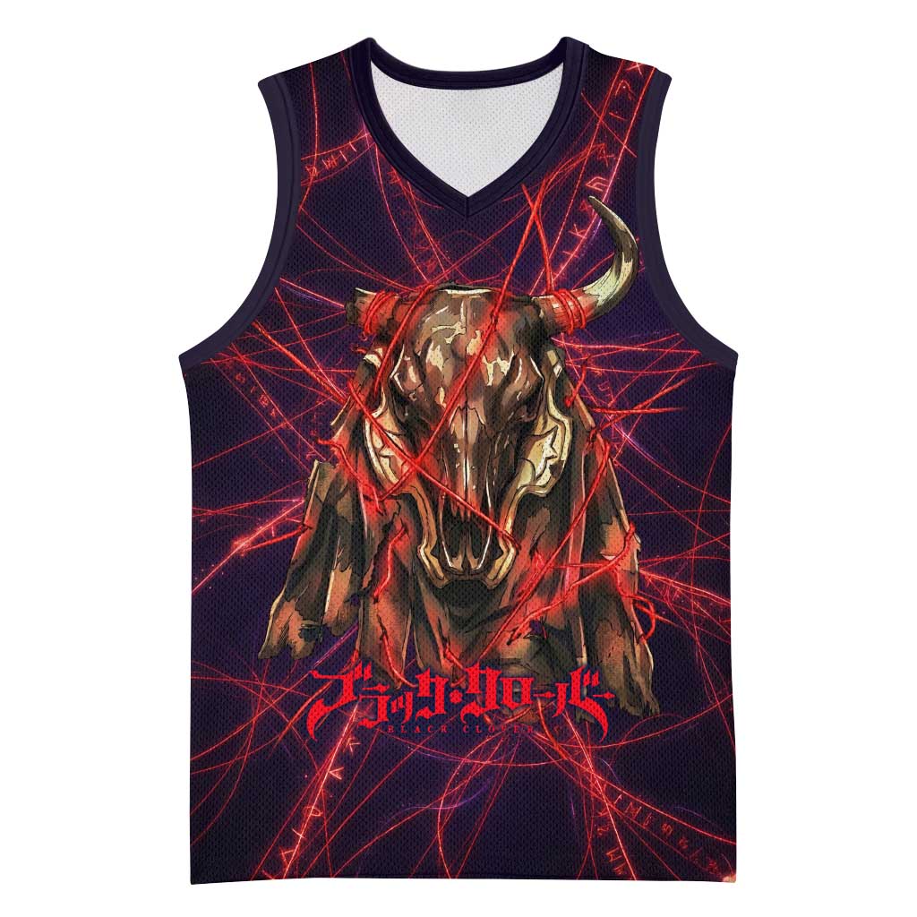 Vanessa Enoteca Black Clover Basketball Jersey Arcane Thread Magic Style with Mystic Red Cat Motif