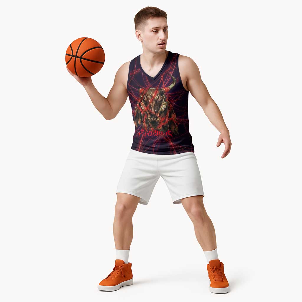 Vanessa Enoteca Black Clover Basketball Jersey Arcane Thread Magic Style with Mystic Red Cat Motif
