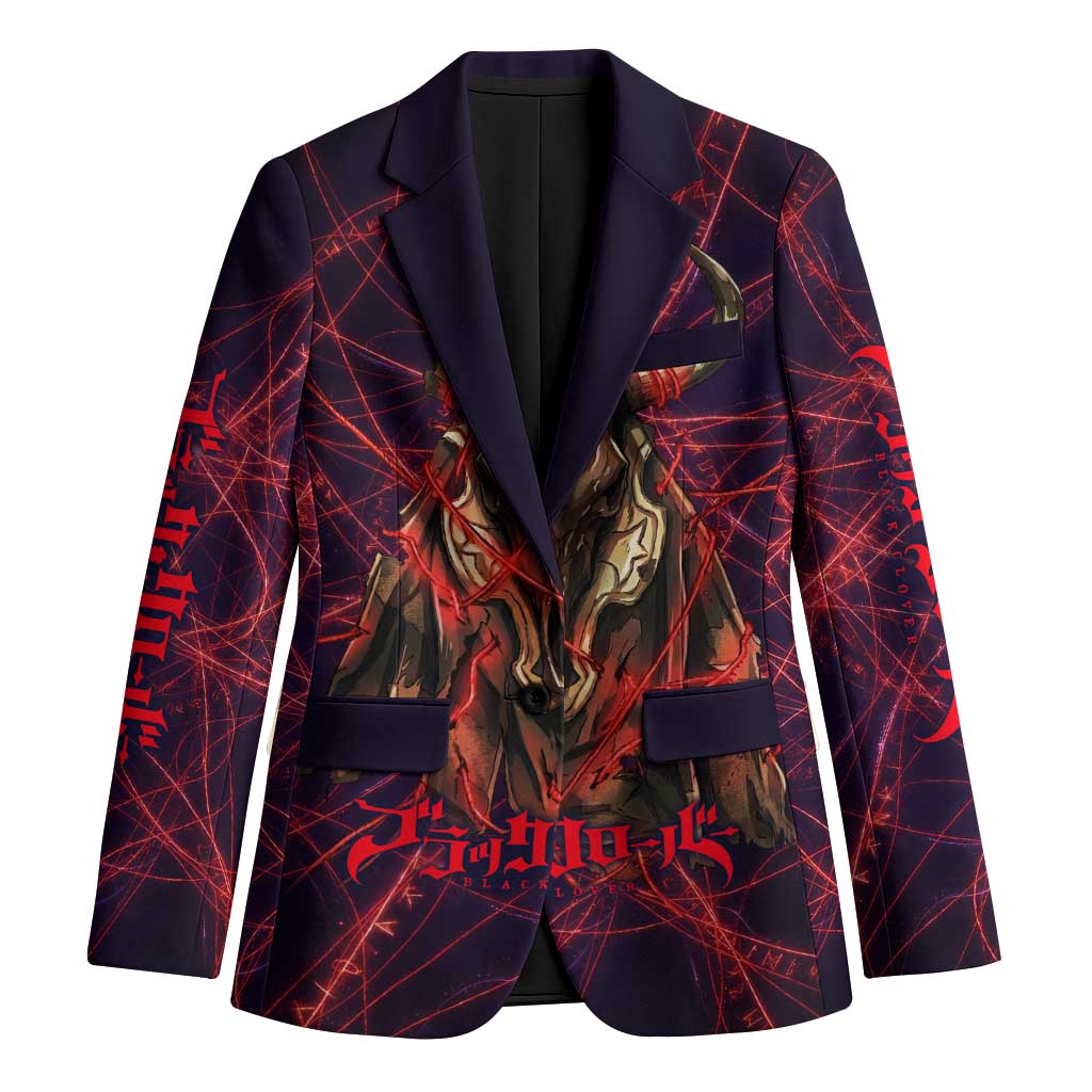 Vanessa Enoteca Black Clover Blazer Arcane Thread Magic Style with Mystic Red Cat Motif