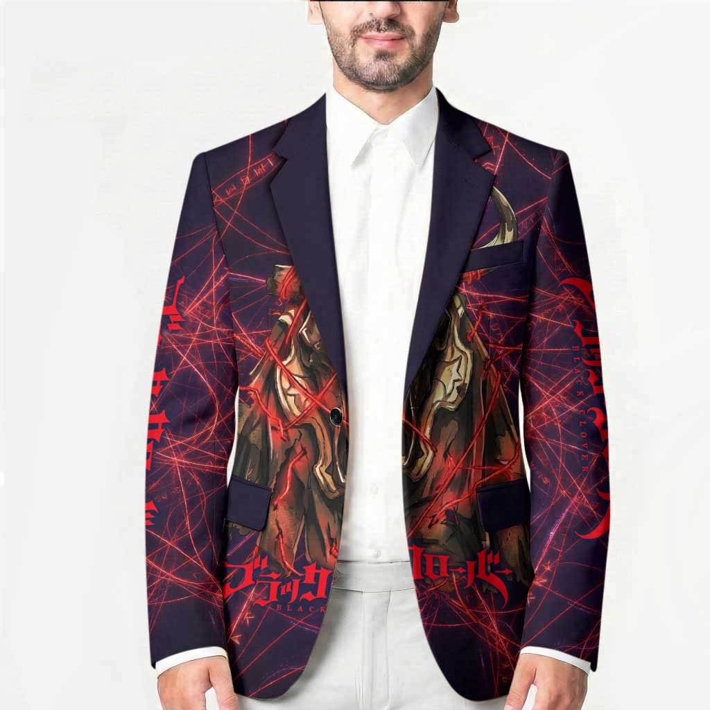 Vanessa Enoteca Black Clover Blazer Arcane Thread Magic Style with Mystic Red Cat Motif