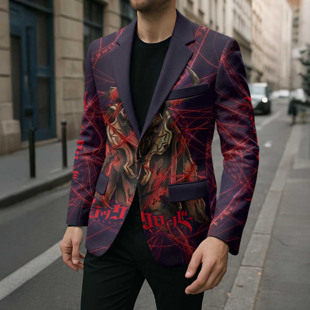 Vanessa Enoteca Black Clover Blazer Arcane Thread Magic Style with Mystic Red Cat Motif