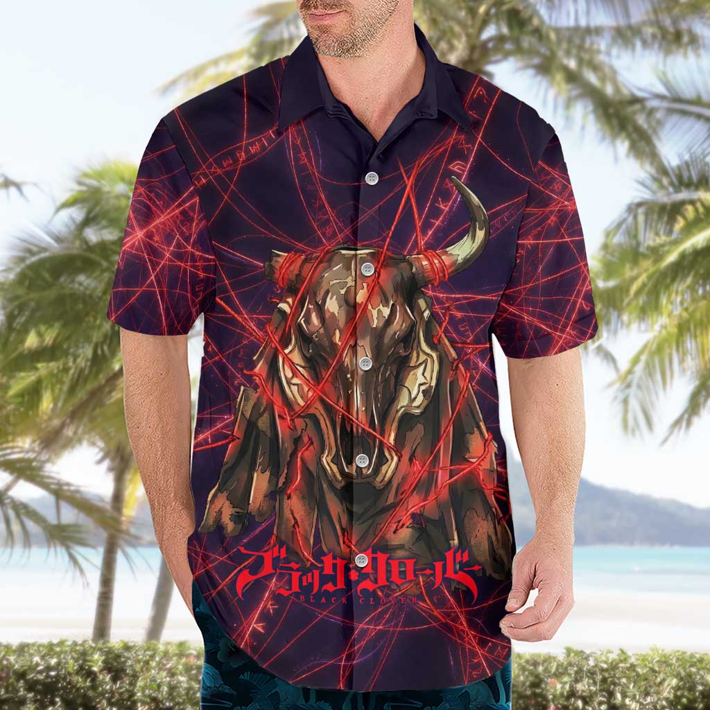 Vanessa Enoteca Black Clover Hawaiian Shirt Arcane Thread Magic Style with Mystic Red Cat Motif