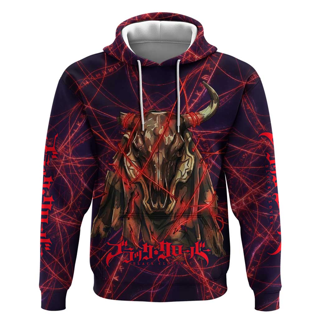 Vanessa Enoteca Black Clover Hoodie Arcane Thread Magic Style with Mystic Red Cat Motif