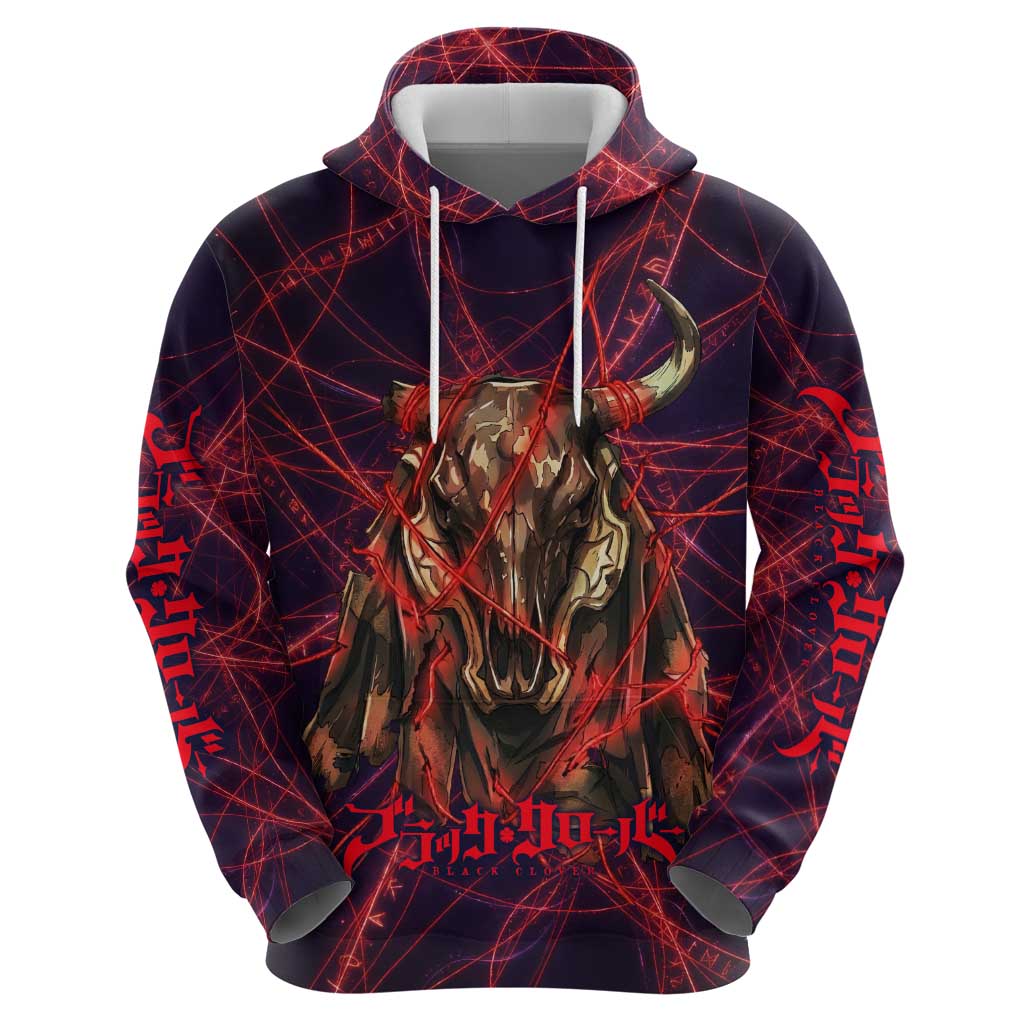 Vanessa Enoteca Black Clover Hoodie Arcane Thread Magic Style with Mystic Red Cat Motif