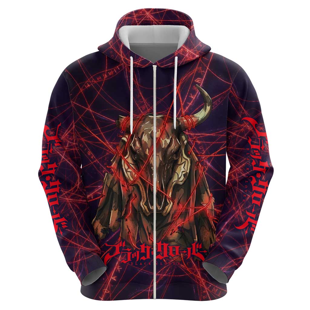 Vanessa Enoteca Black Clover Hoodie Arcane Thread Magic Style with Mystic Red Cat Motif