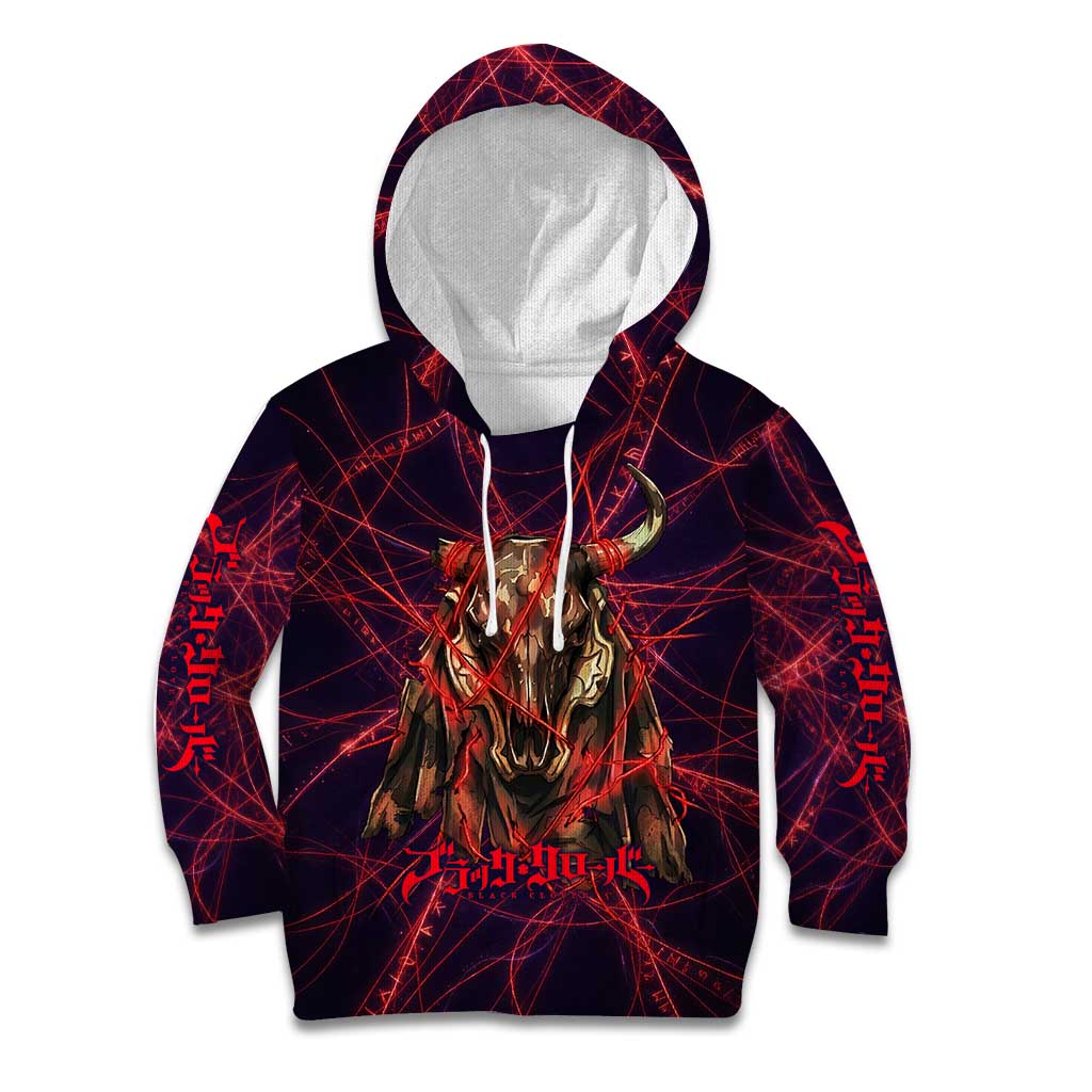 Vanessa Enoteca Black Clover Kid Hoodie Arcane Thread Magic Style with Mystic Red Cat Motif